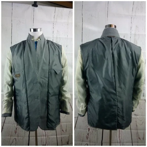 Merona 44R Gray Pinstripe Suit Blazer Sports Coat - Picture 8 of 8